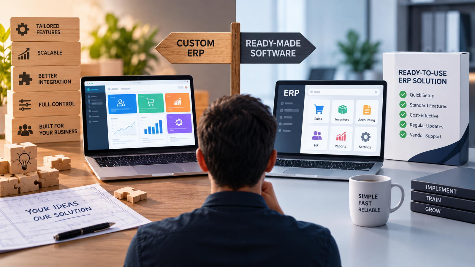 Custom ERP vs. Ready-Made Software: What Should Businesses Consider? 