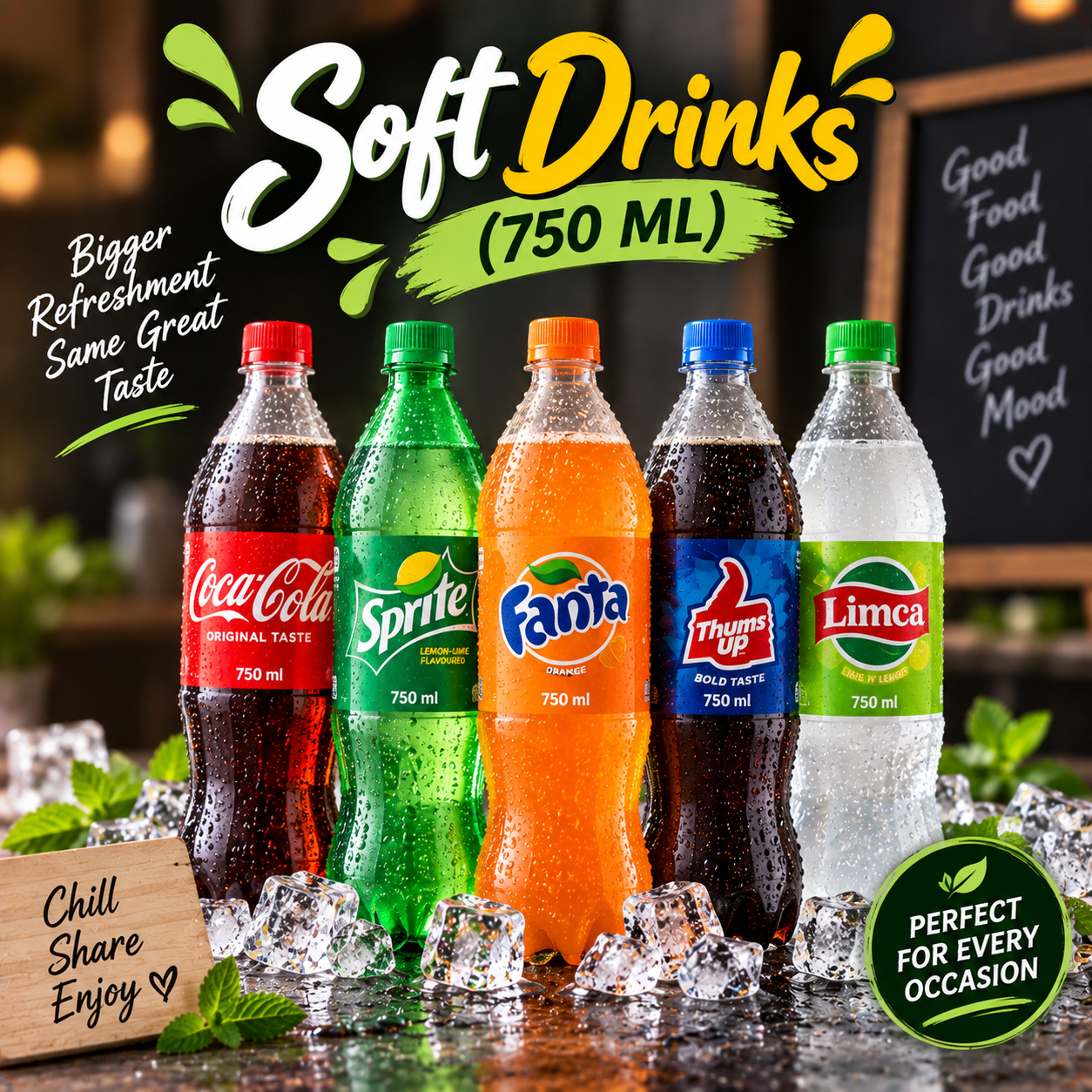 SOFT DRINKS (750 ML)