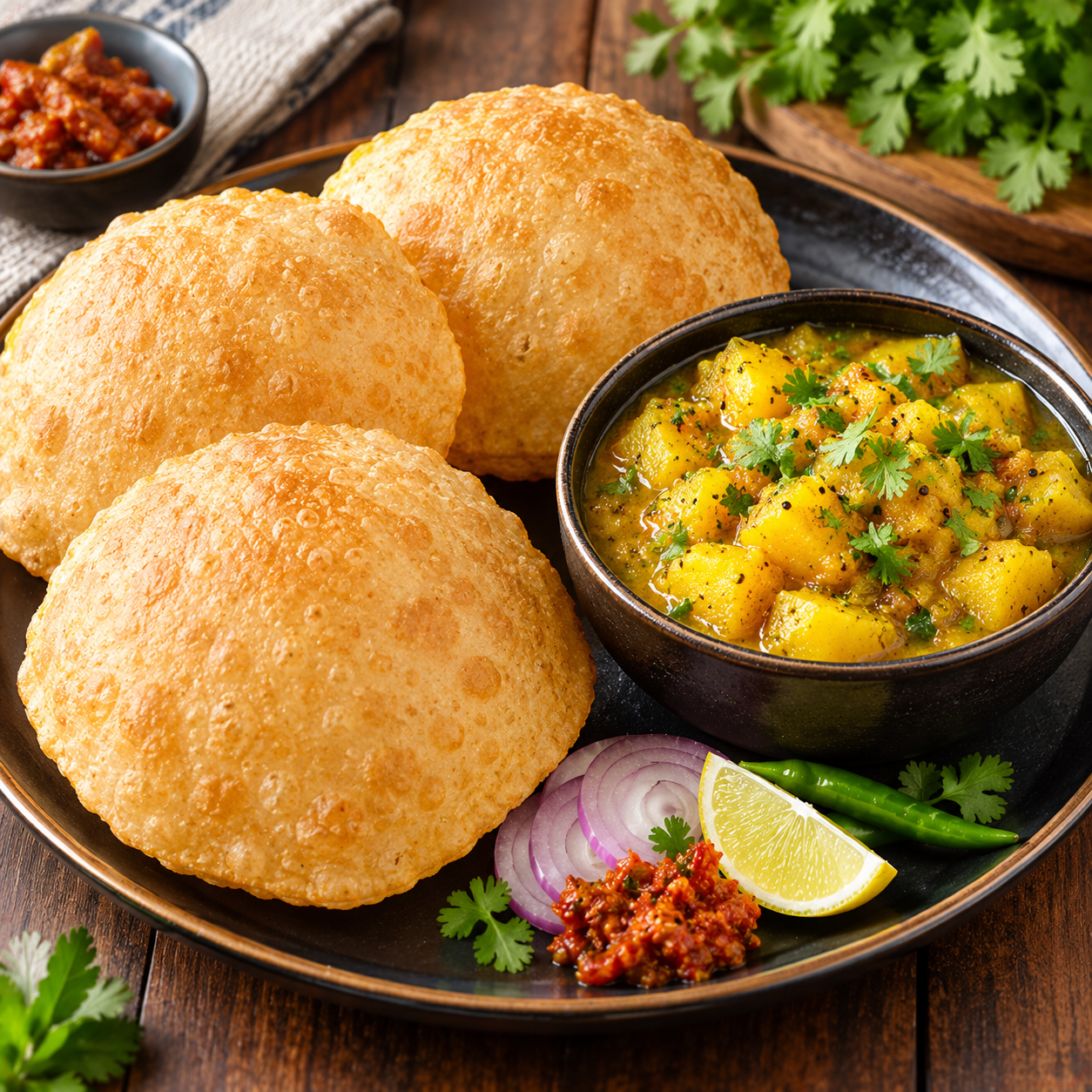 PURI BHAJI (3 PCS)
