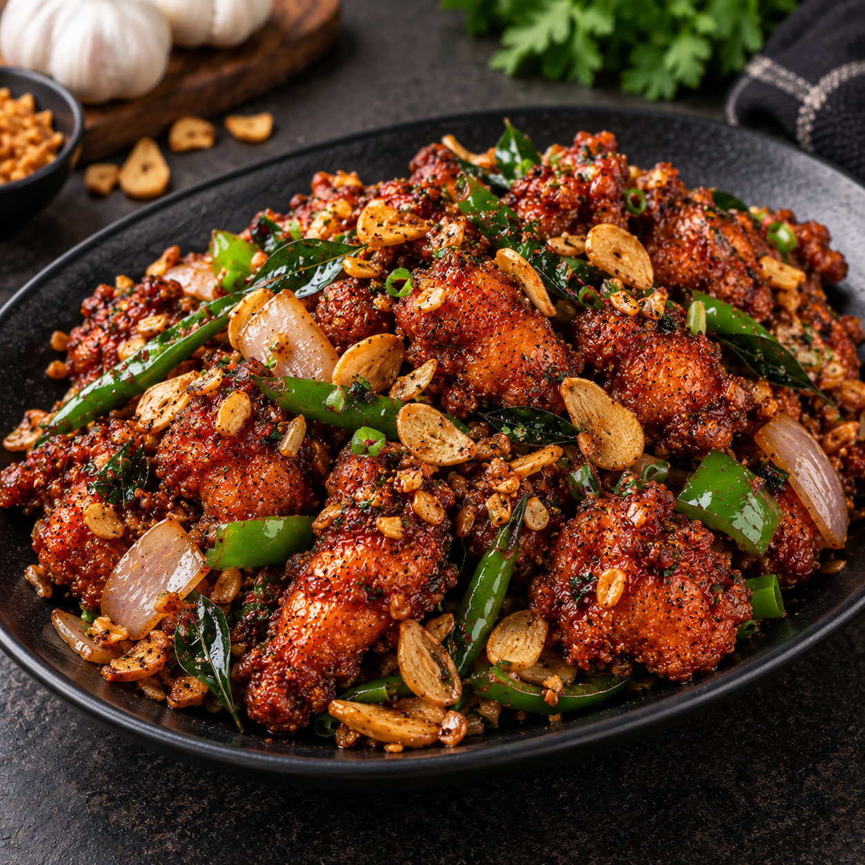 CHICKEN GARLIC DRY