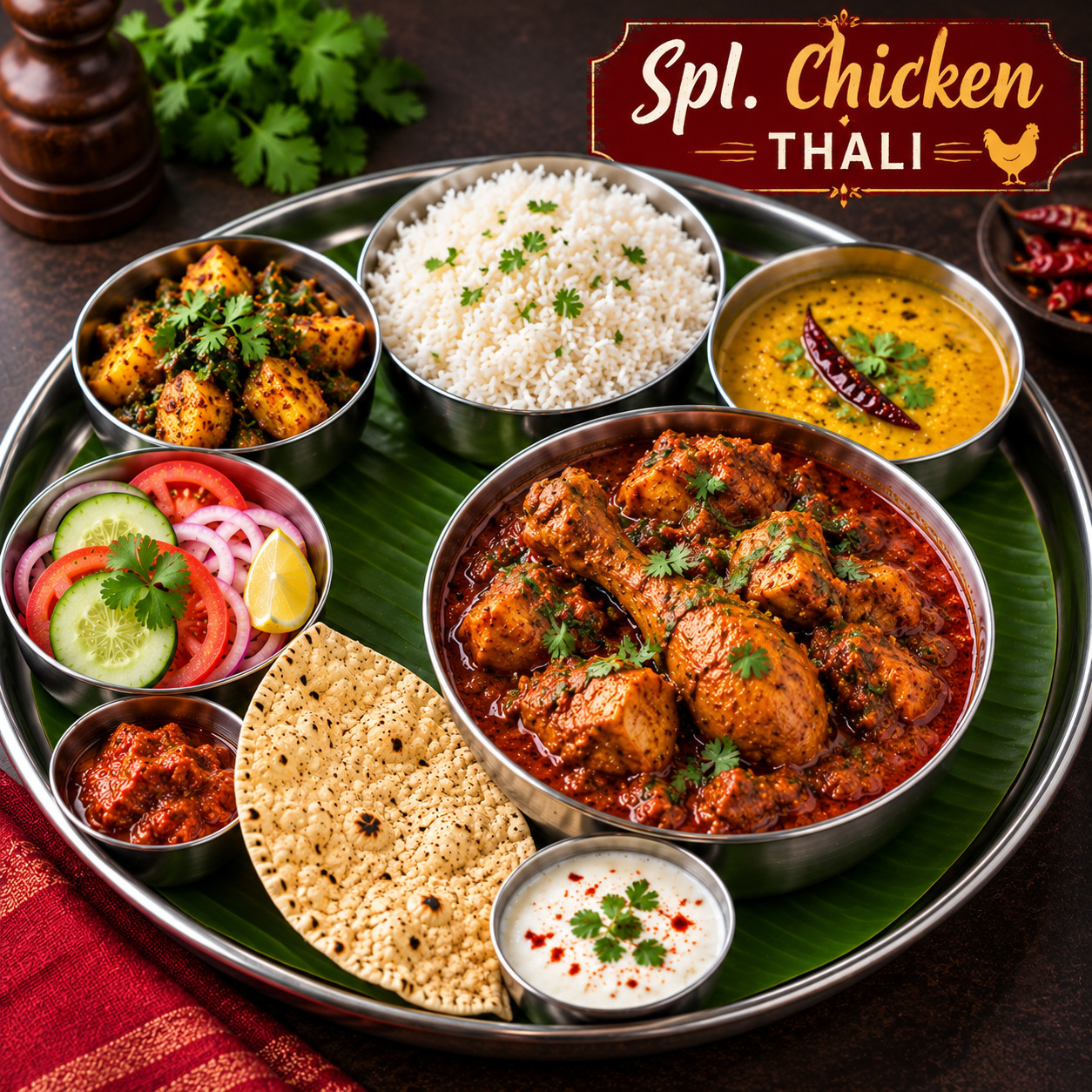 SPL.CHICKEN THALI