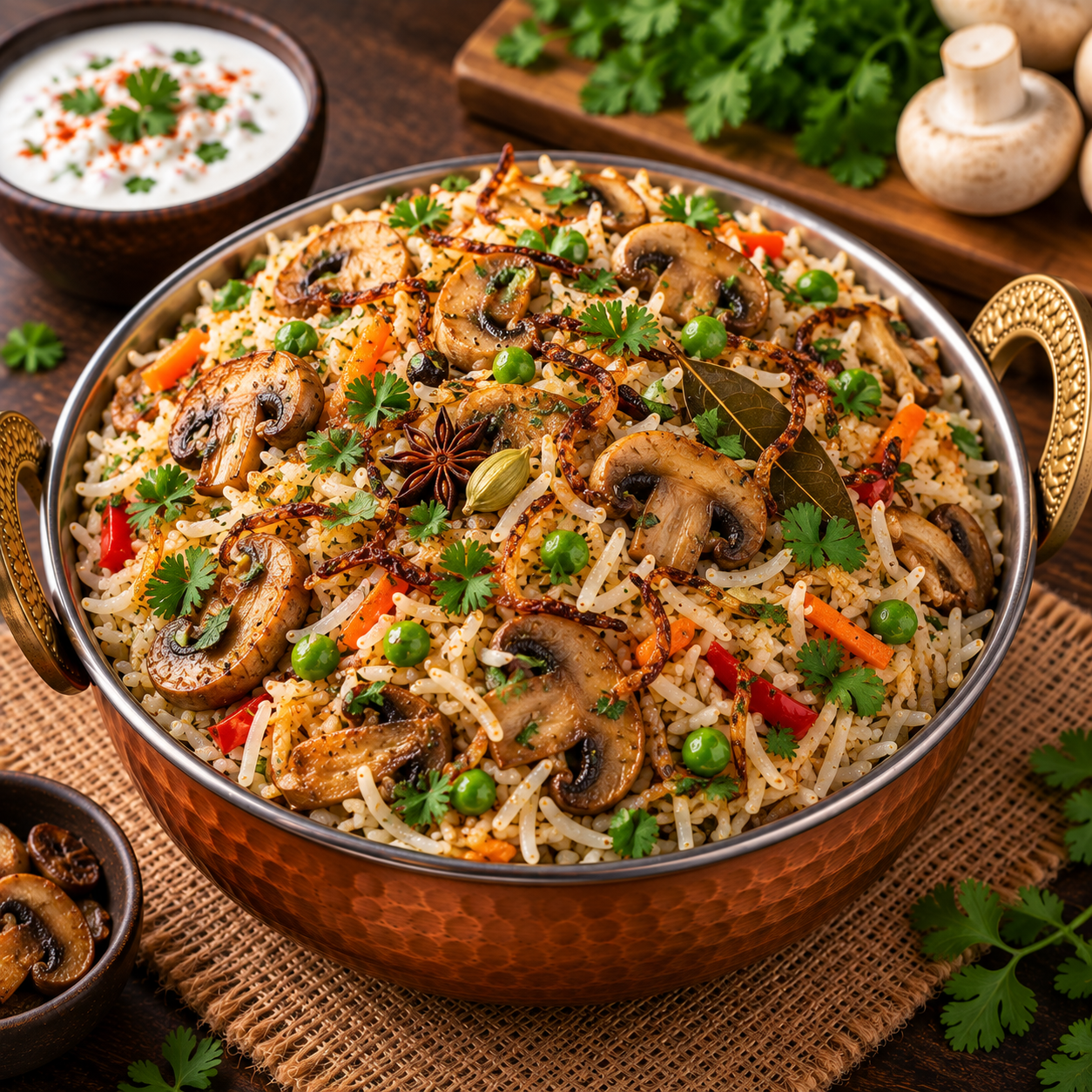 MUSHROOM PULAO