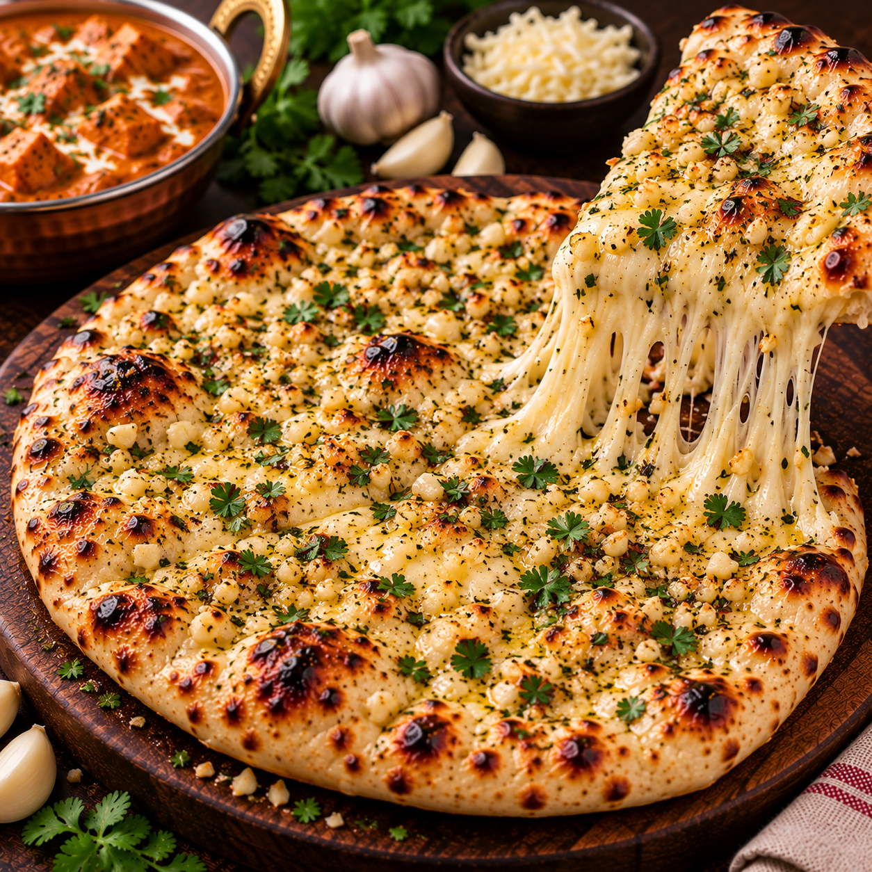 CHEESE GARLIC BUTTER NAAN