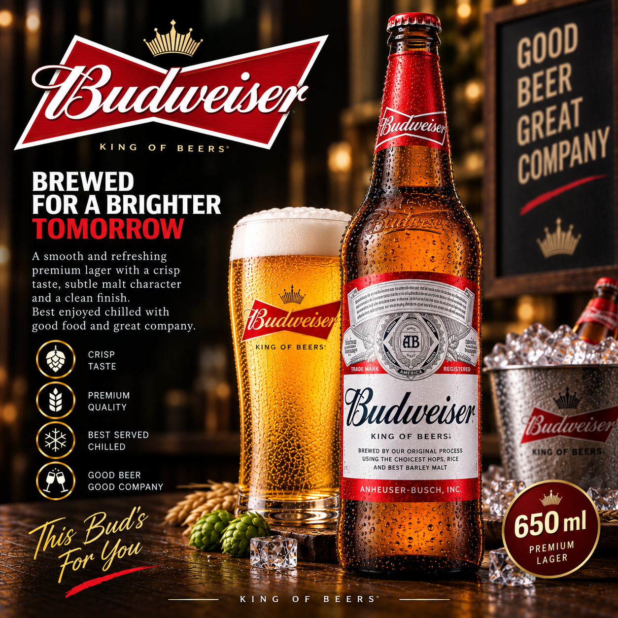 BUDWEISER (650ML)