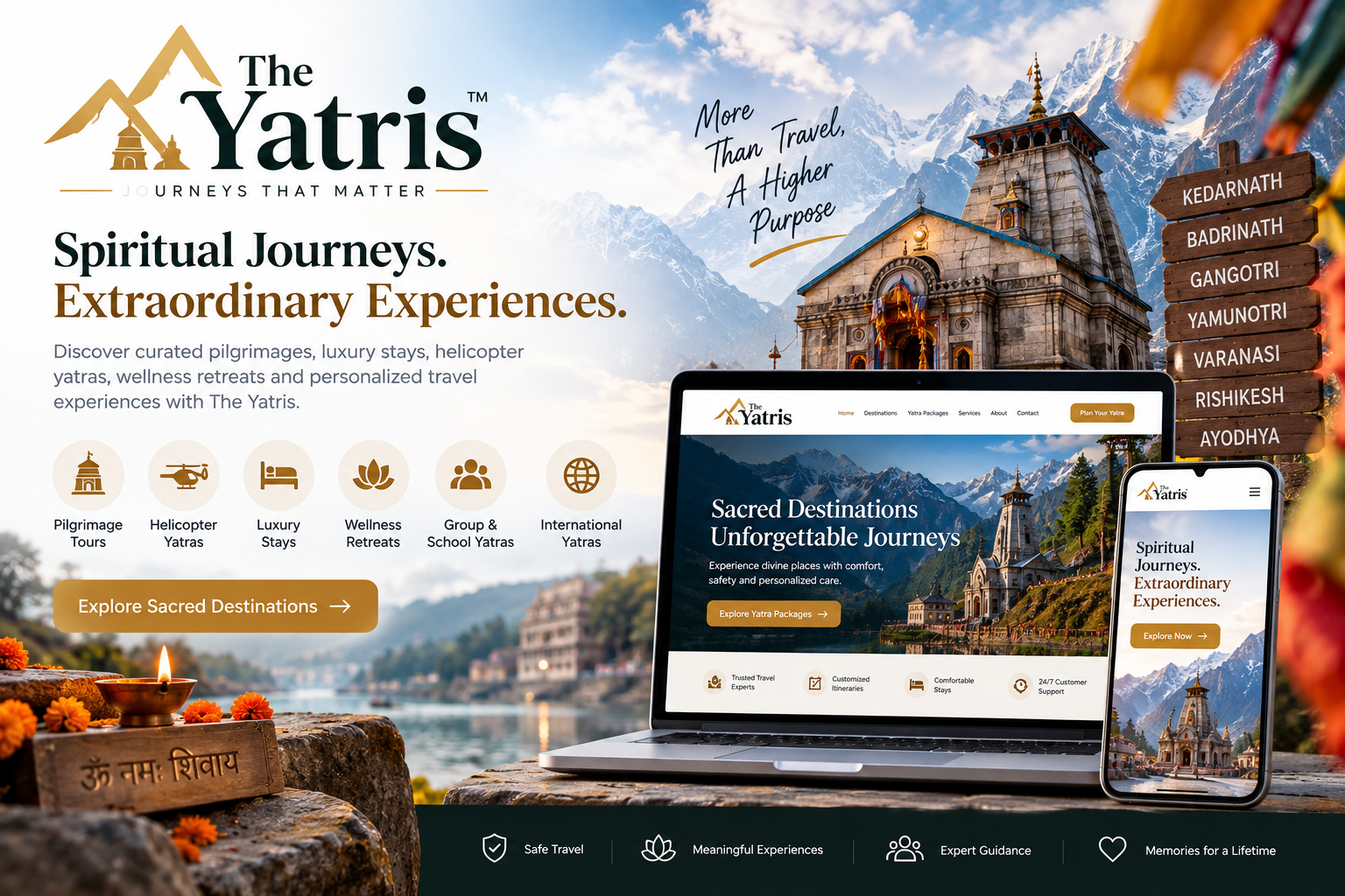 The Yatris - Spiritual & Luxury Travel Website