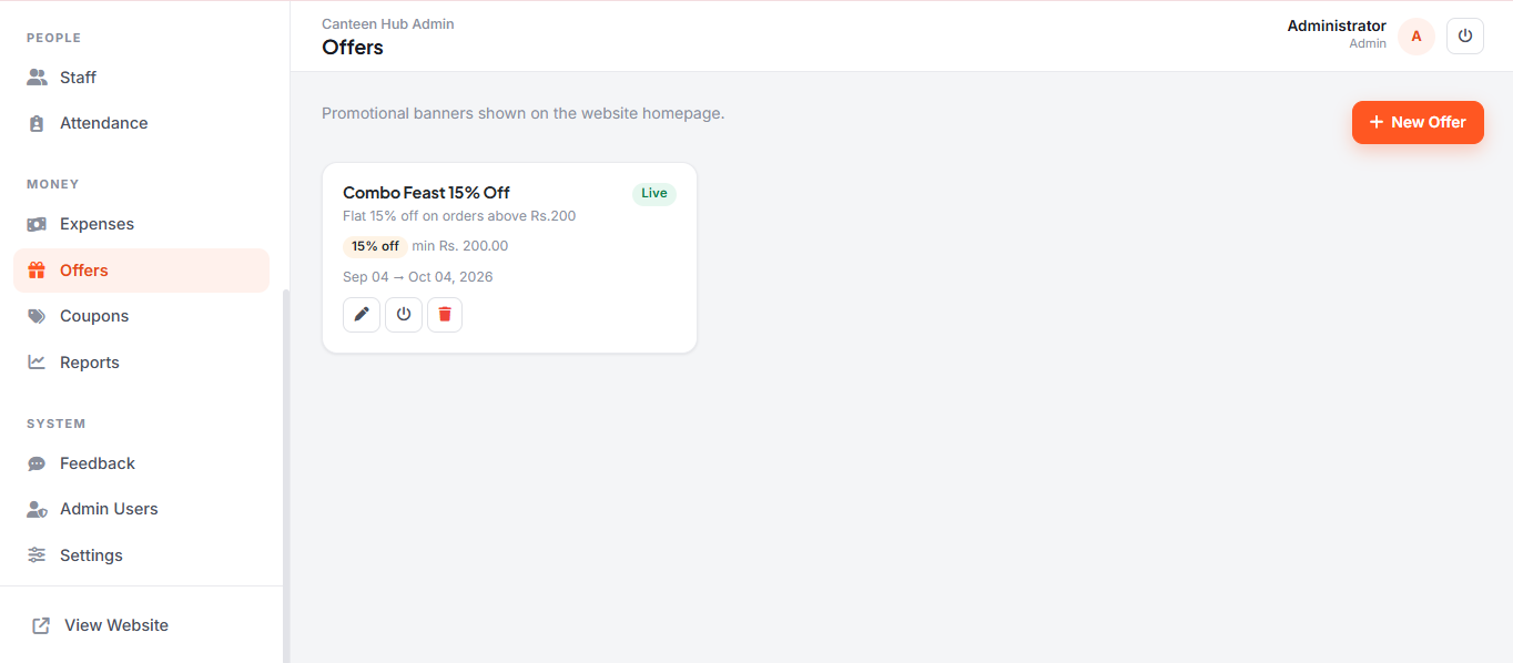 Offers Management