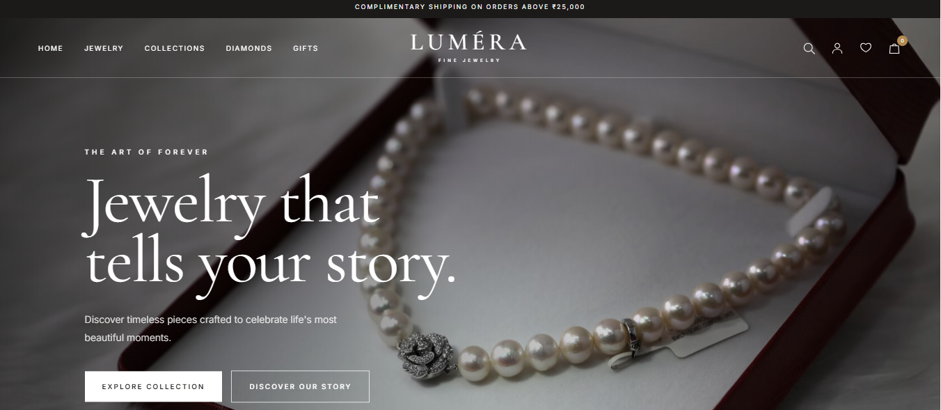 Luxury Jewelry E-Commerce Website